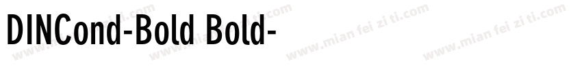 DINCond-Bold Bold字体转换